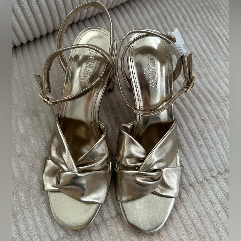 J.crew gold heels